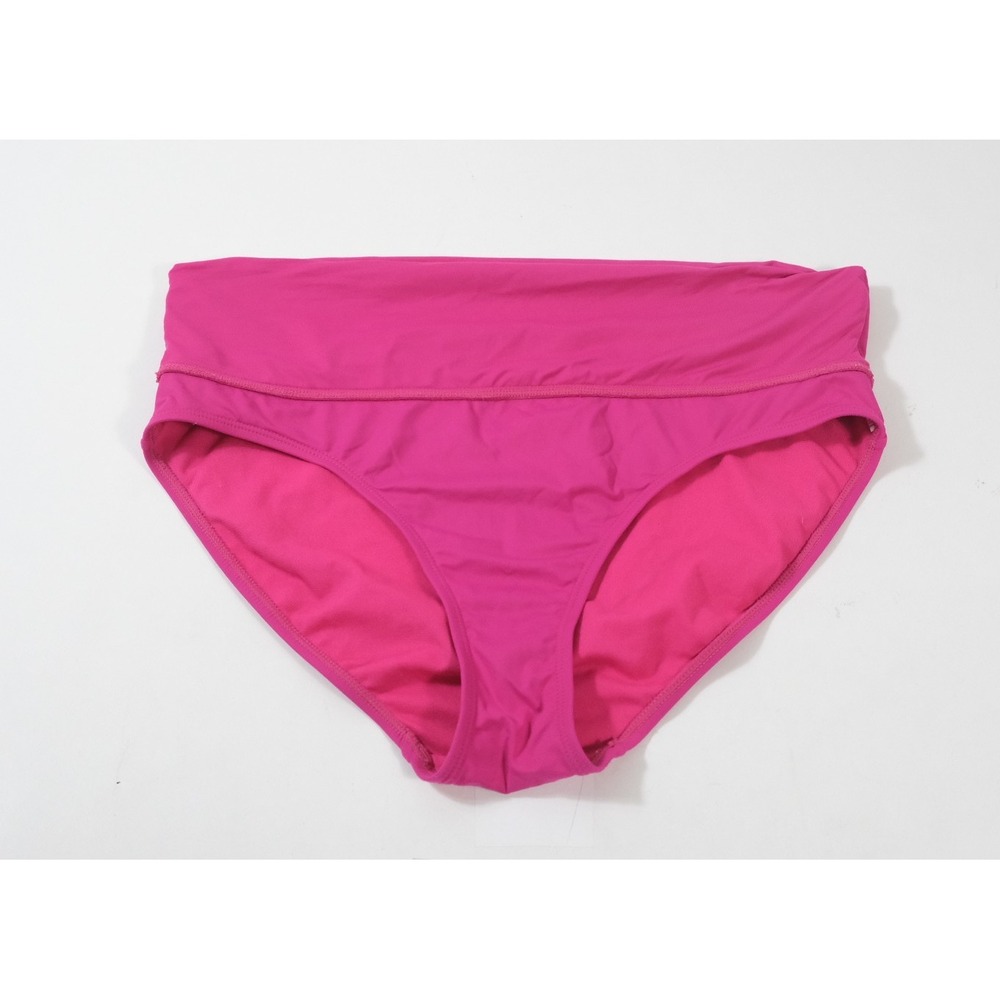 Lauren Ralph Lauren Swim Bottoms Womens 16 Pink Bikini Fold Over Waist Solid